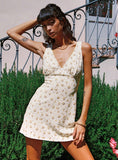 Nellie Mini Dress White Yellow Floral