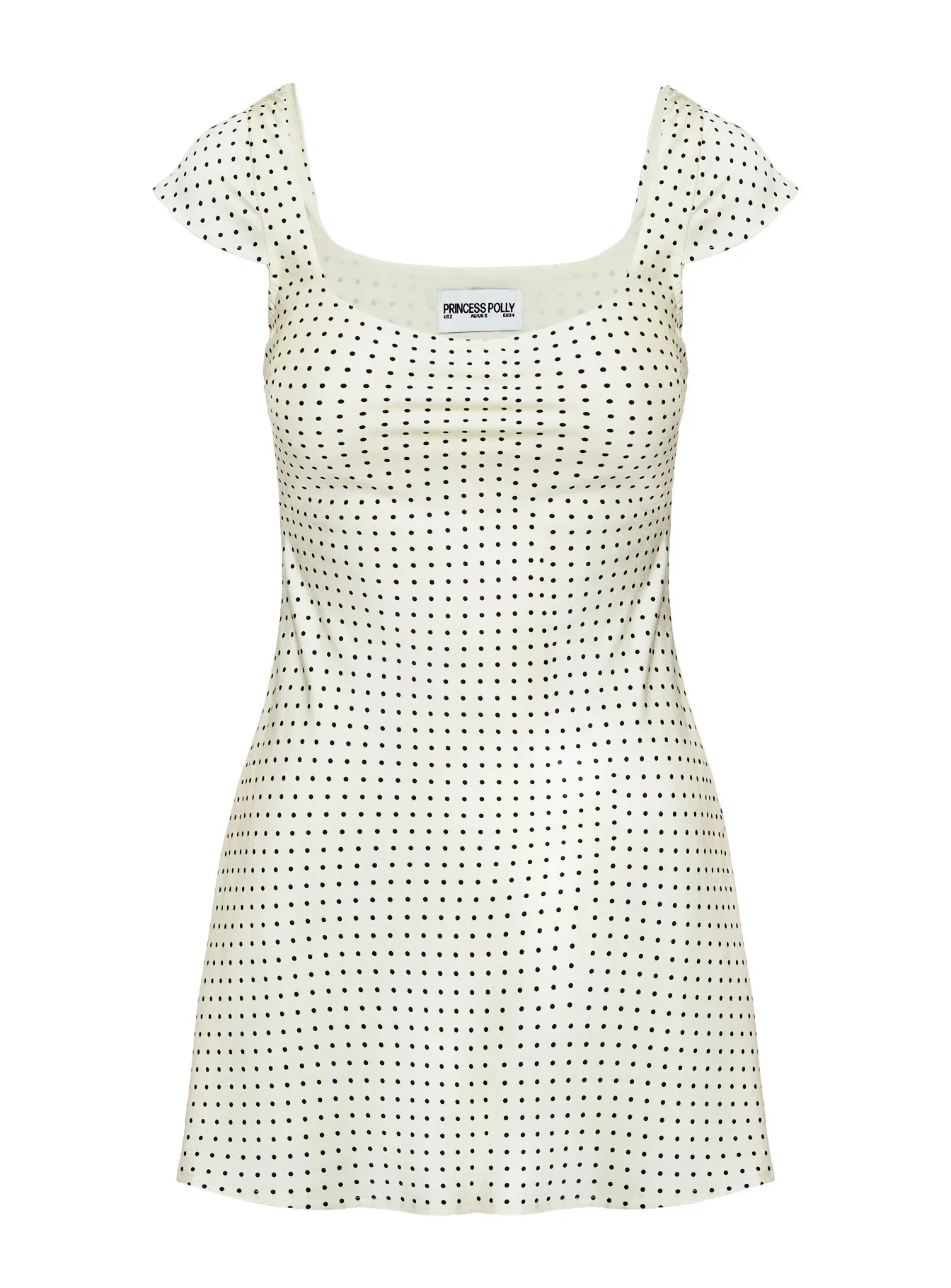 Lucienna Polka Dot Mini Dress White Black