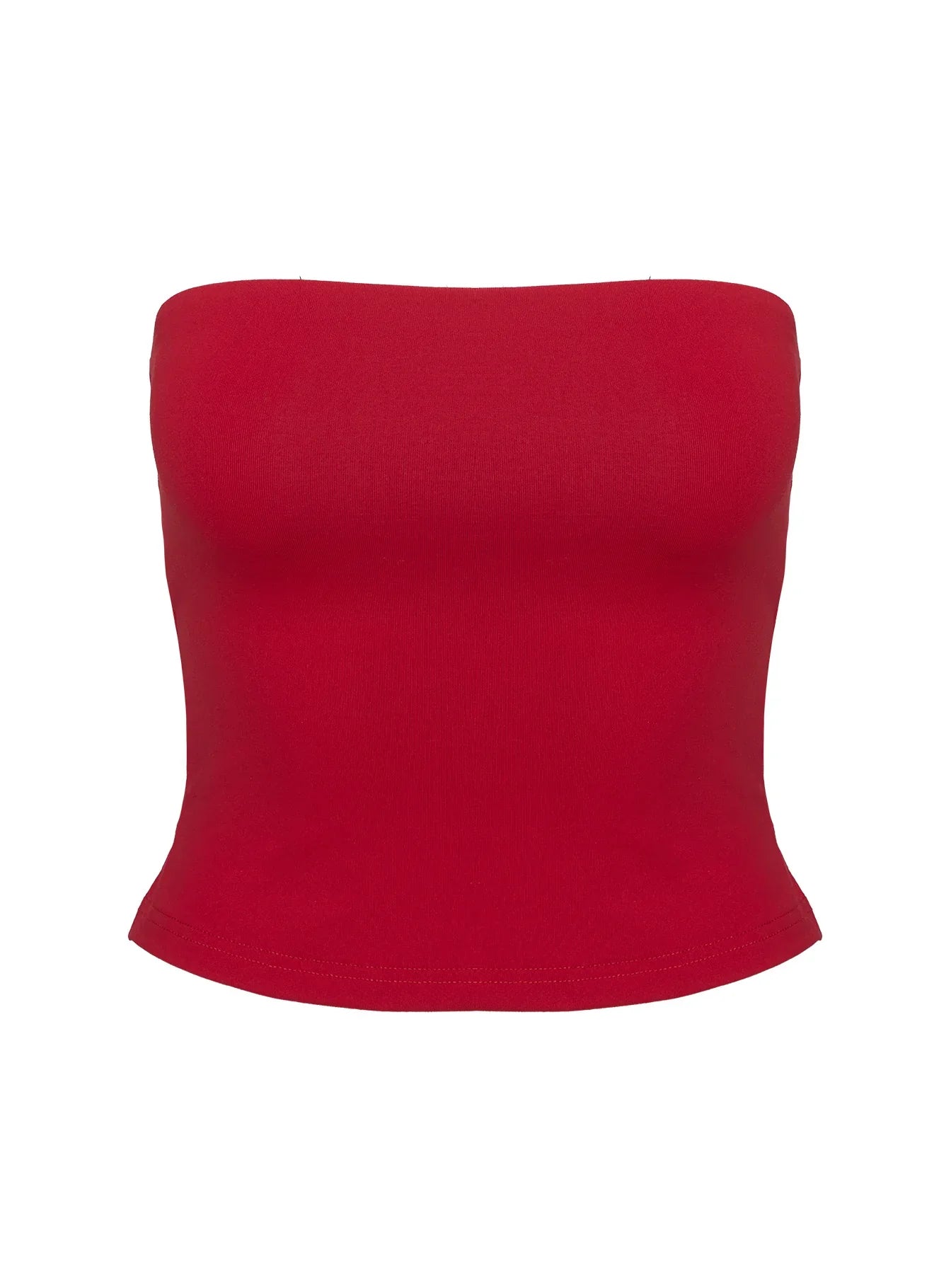 Aurorah Strapless Top Red