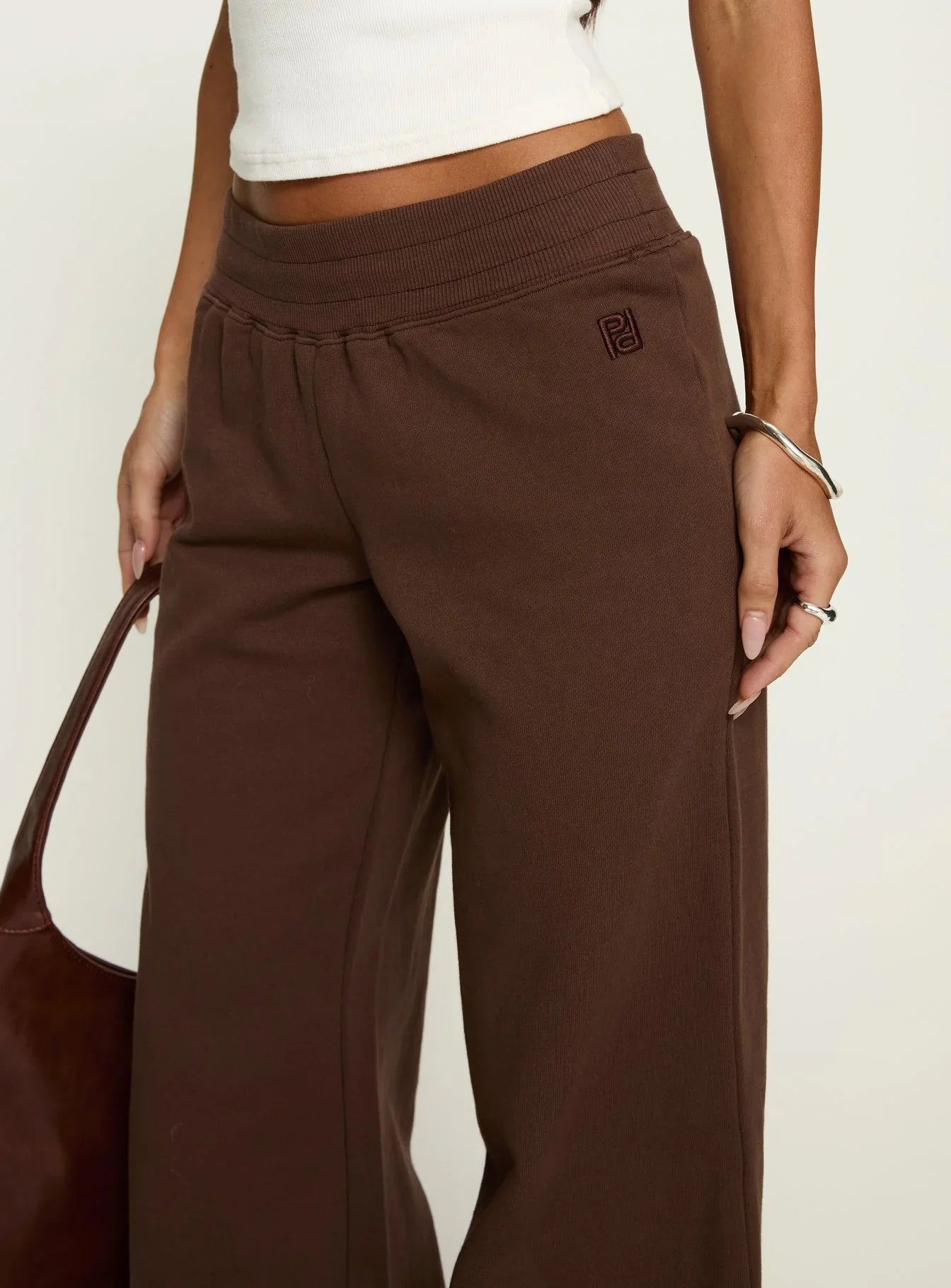 Summits Flared Track Pants Chocolate