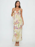 Isakaia Beaded Maxi Dress Floral Multi