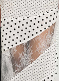 Rennar Maxi Skirt White Polka Dot Petite