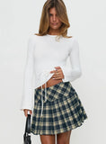Winn dixie Pleated Mini Skirt Check