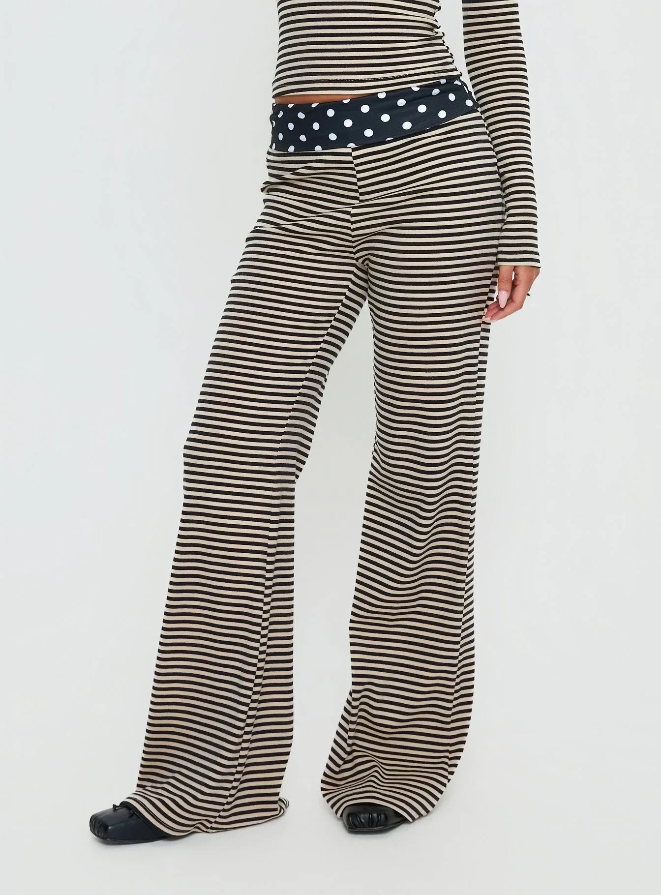 Virenna Fold Over Pants Black Multi