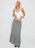 Modern Girl Maxi Skirt Black White Gingham