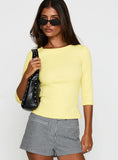Elaia 3 4 Sleeve Top Yellow