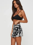Caraliia Mini Skirt Black Cream