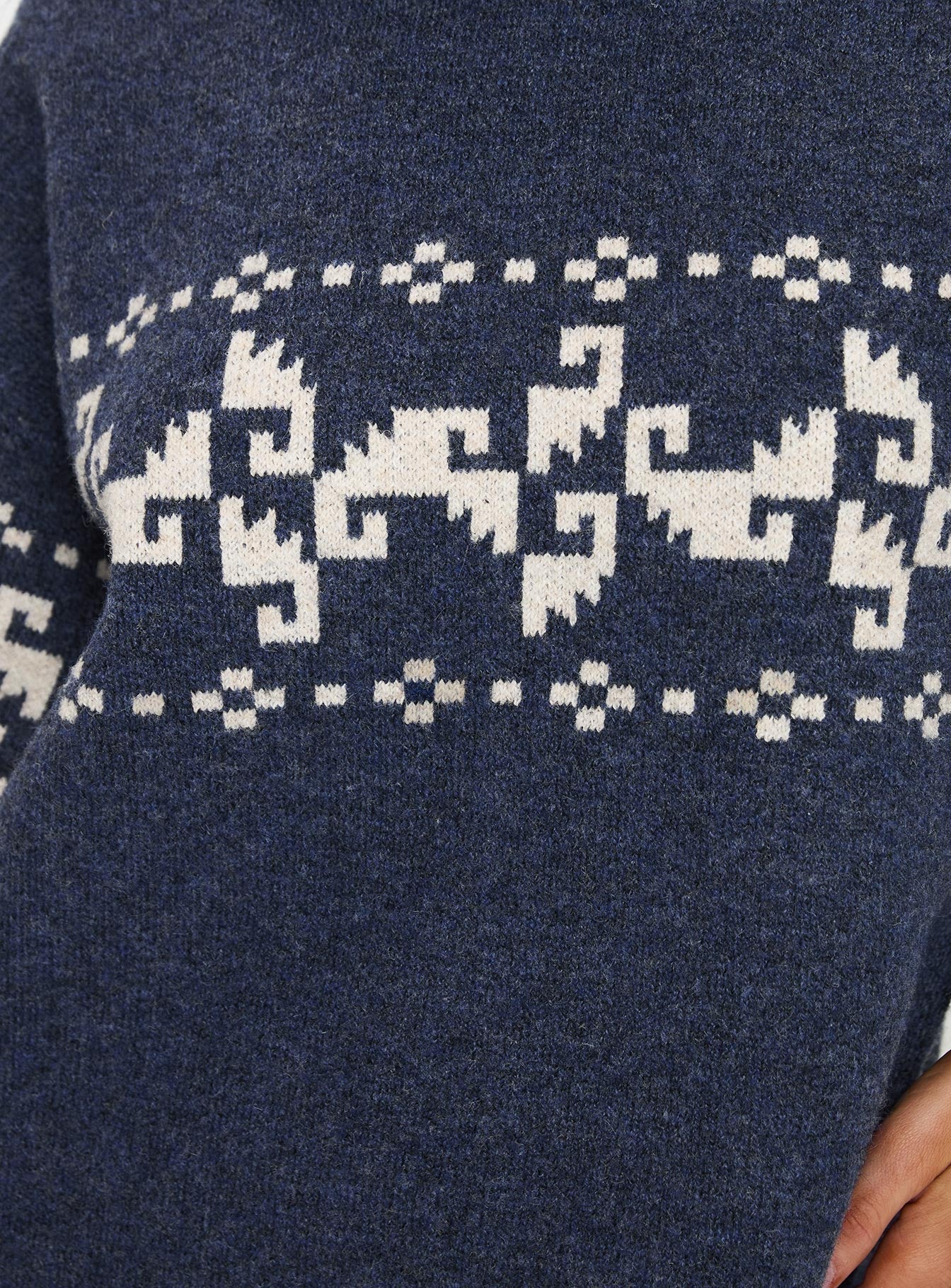 Alpine Sweater Navy Cream