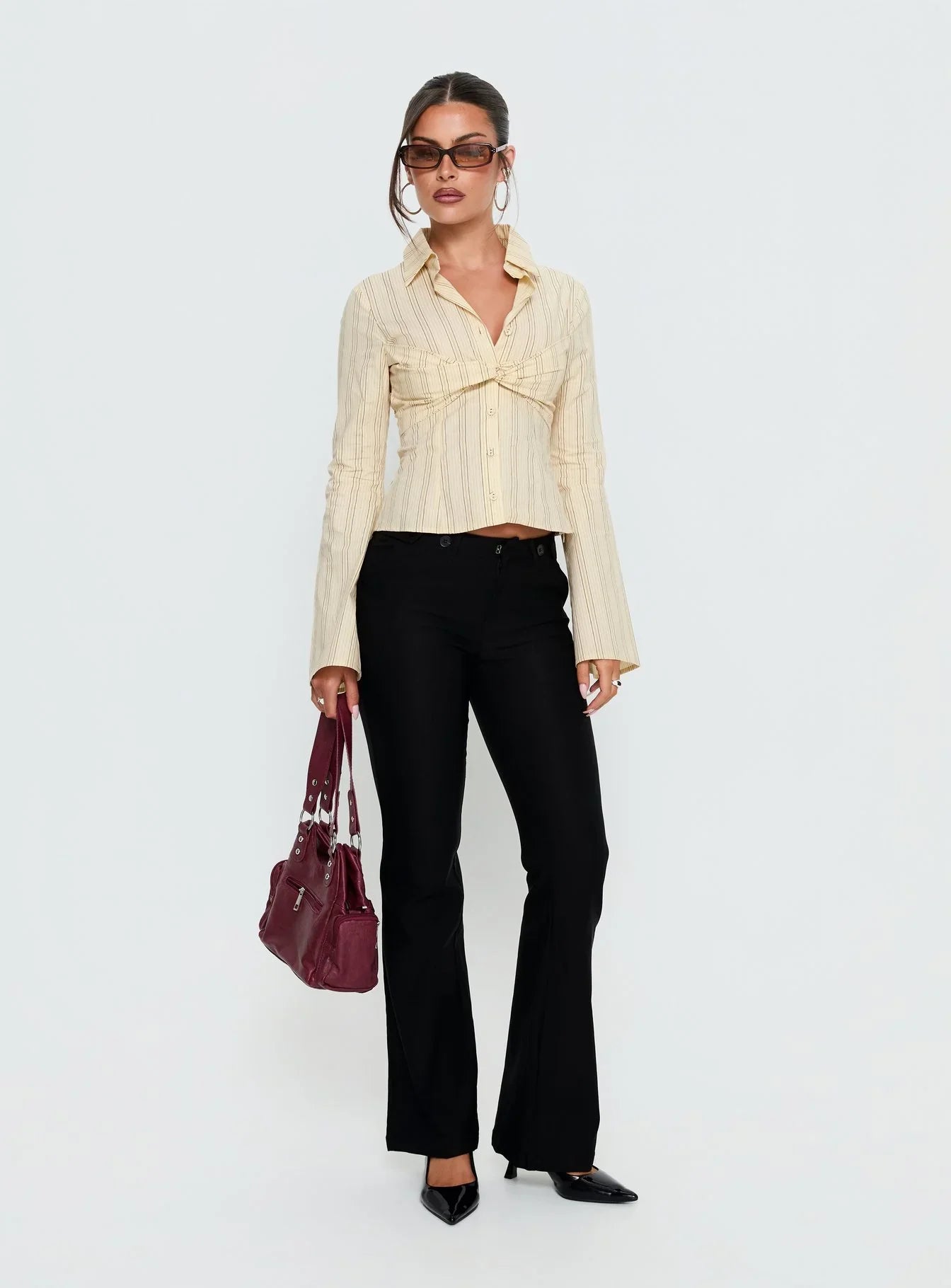 Dariana Flare Pants Black