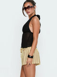 Abigayle Shorts Yellow Brown Stripe