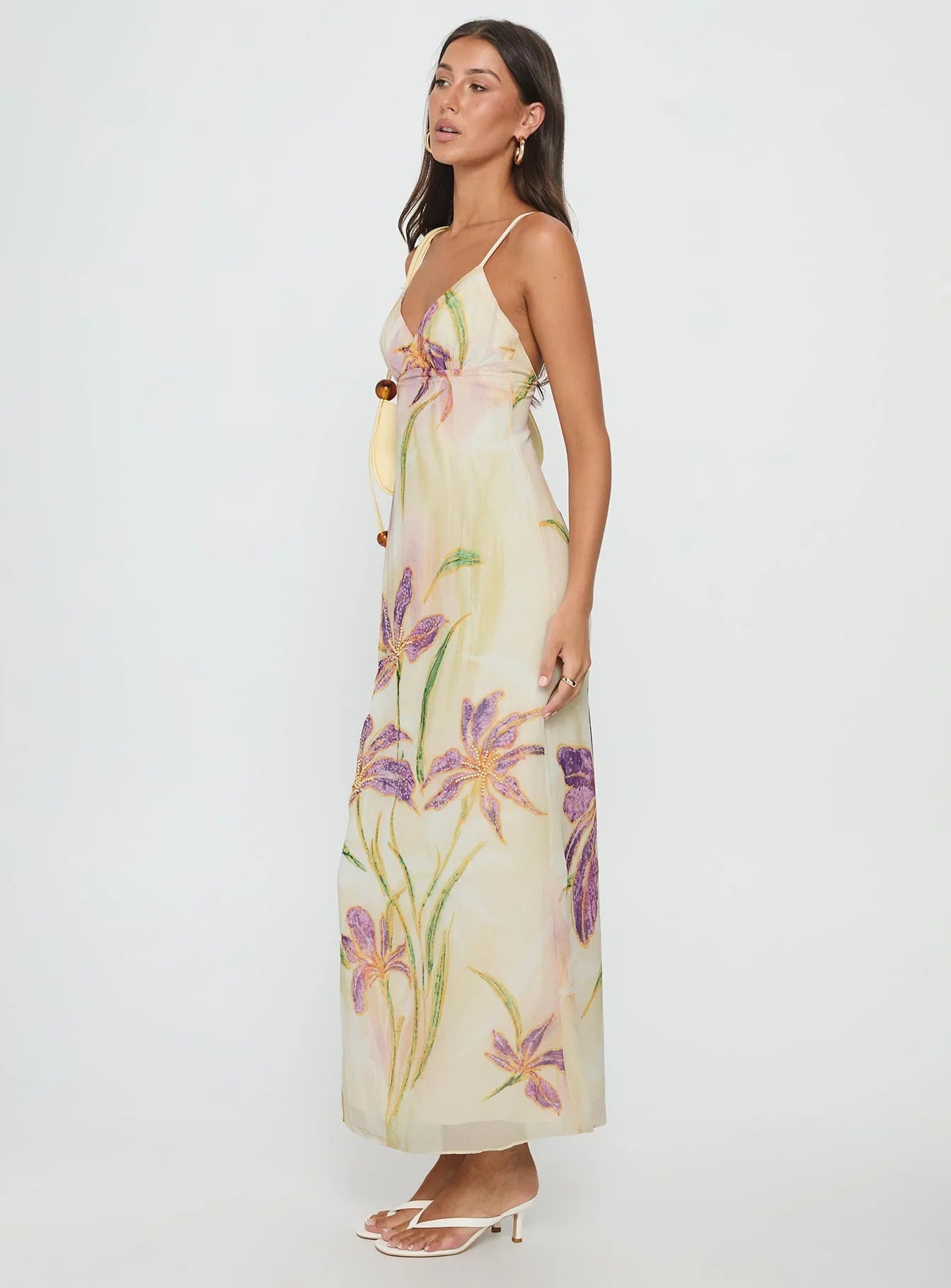 Isakaia Beaded Maxi Dress Floral Multi