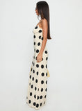 Avienna Maxi Dress Cream Polka Dot