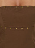Starr Studded Strapless Top Brown