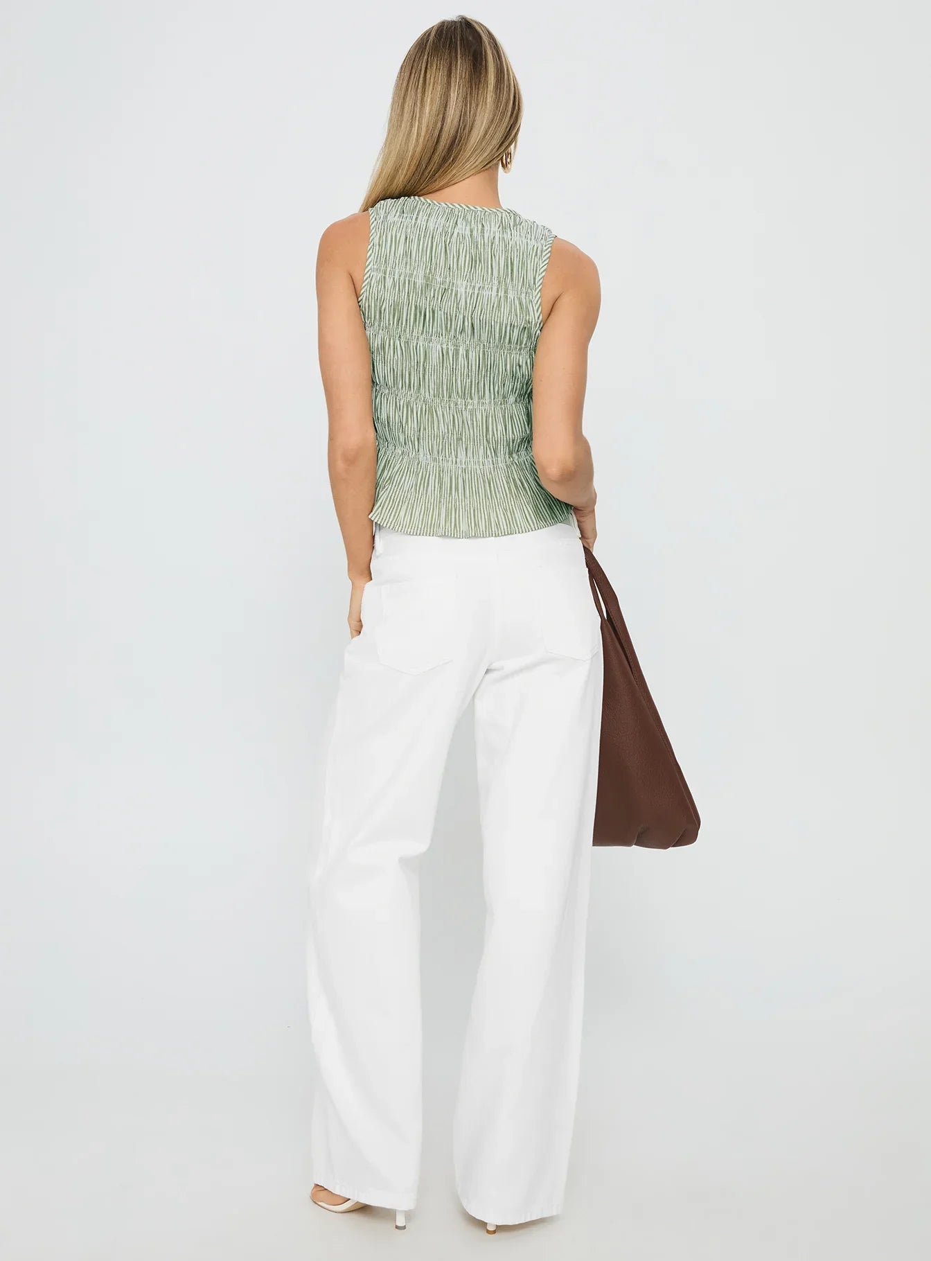 Serenitia Mid Rise Straight Leg Relaxed Jeans White Wash