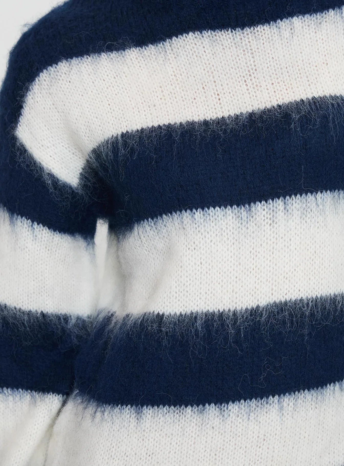 Iryna Long Sleeve Knit Mini Dress Navy White Stripe