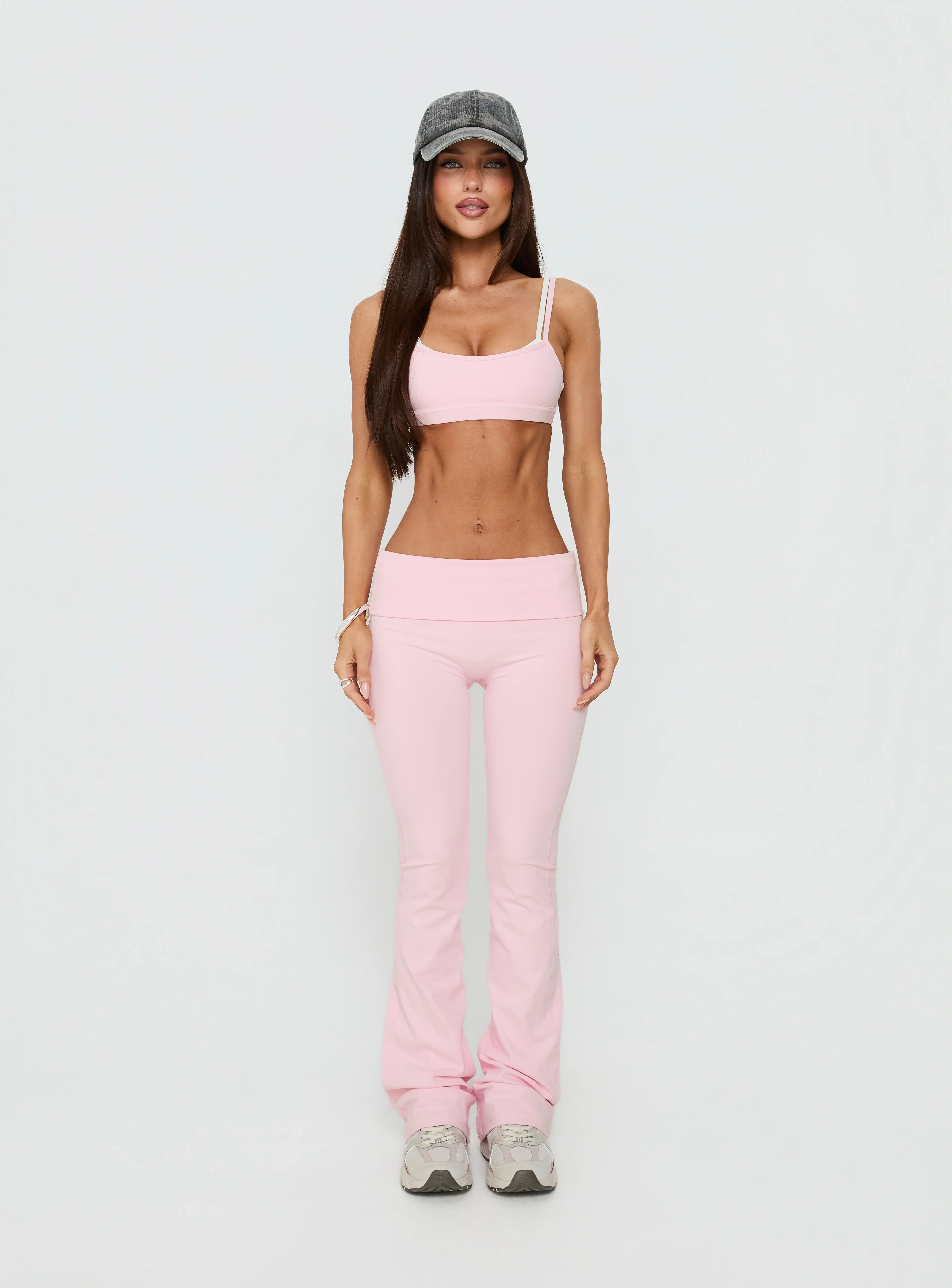 Exhilarate Layered Crop Top Pink White