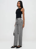 Henesey High Rise Straight Leg Jeans Washed Grey
