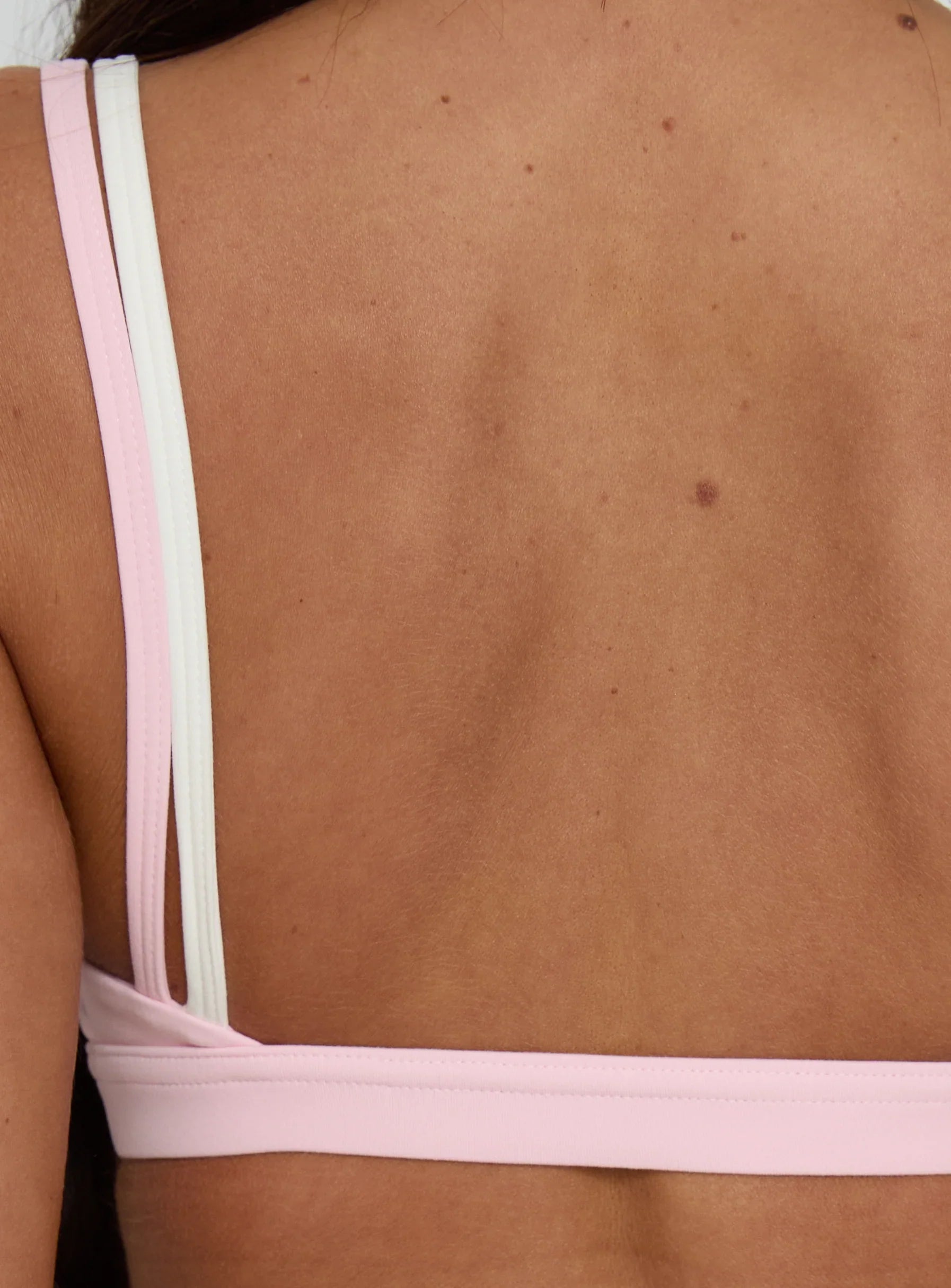 Exhilarate Layered Crop Top Pink White