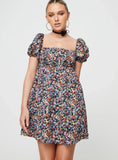 Lets Dance Mini Dress Black Floral