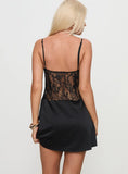 Anavieve Lace Mini Dress Black