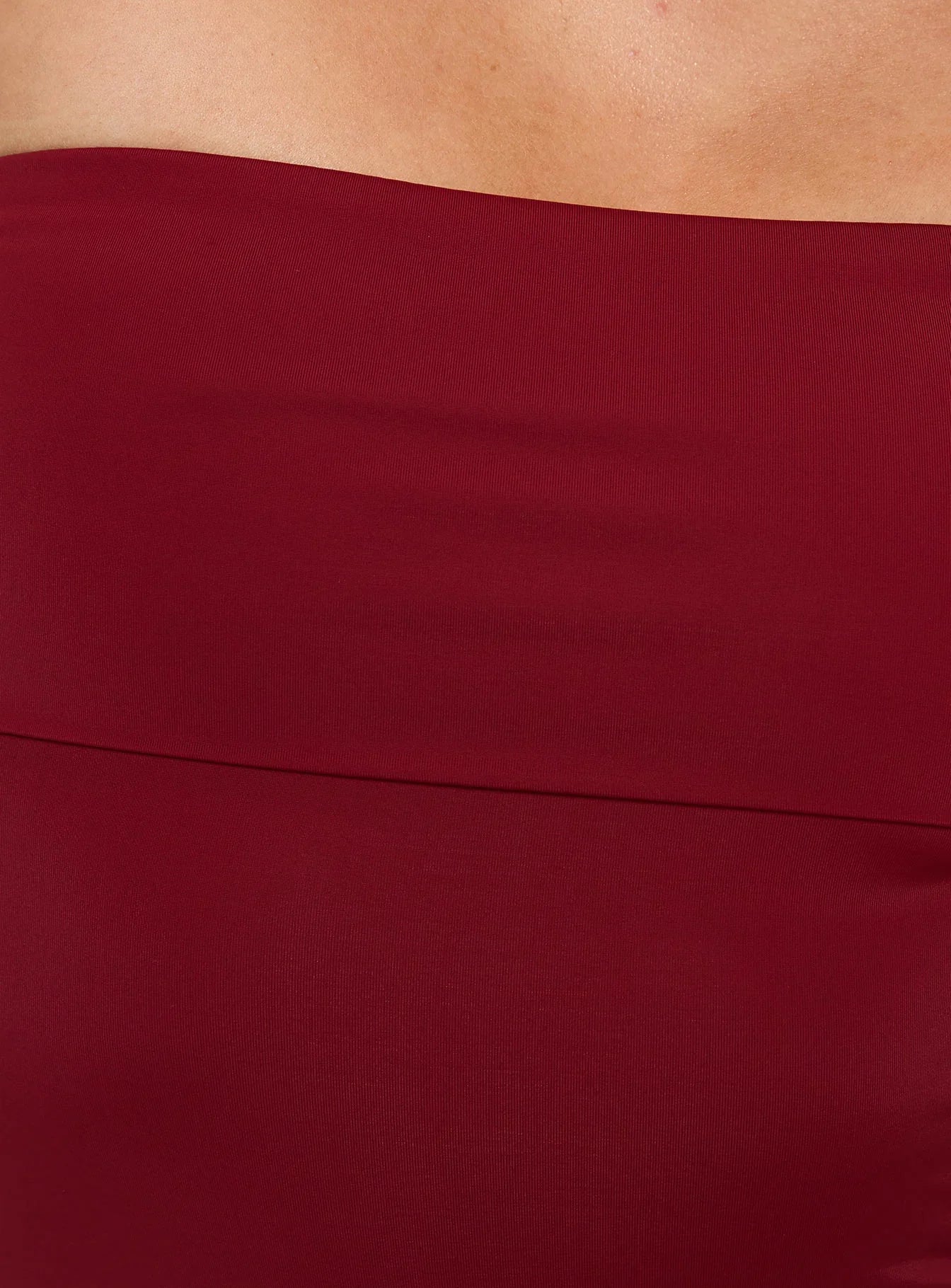 Niner Strapless Bodysuit Burgundy