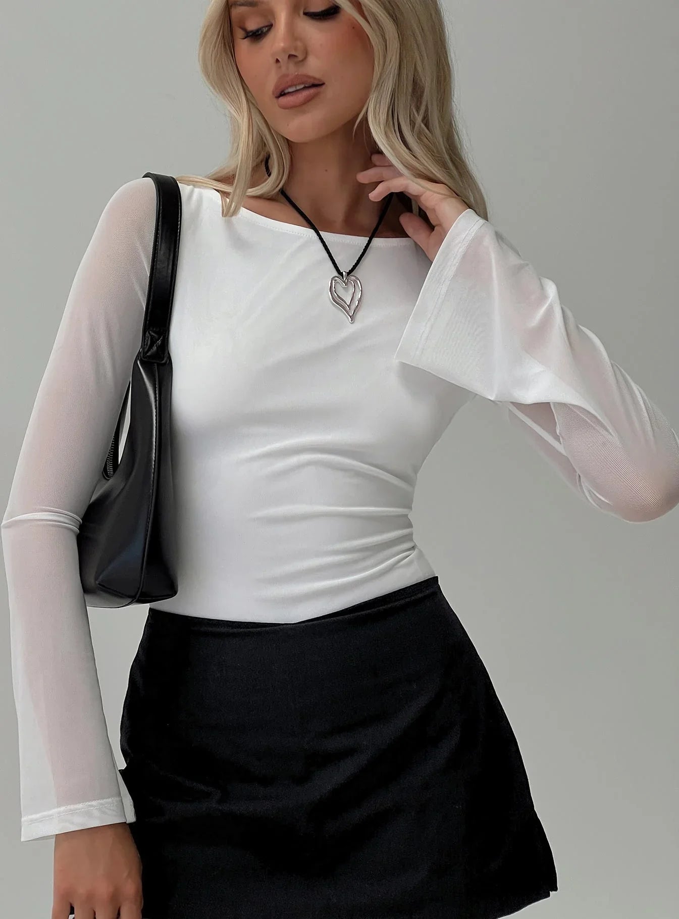 Lukea Long Sleeve Bodysuit White