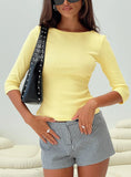 Elaia 3 4 Sleeve Top Yellow