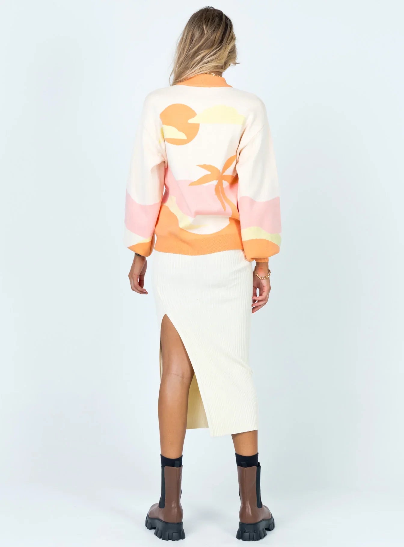 Tanna Midi Skirt Cream
