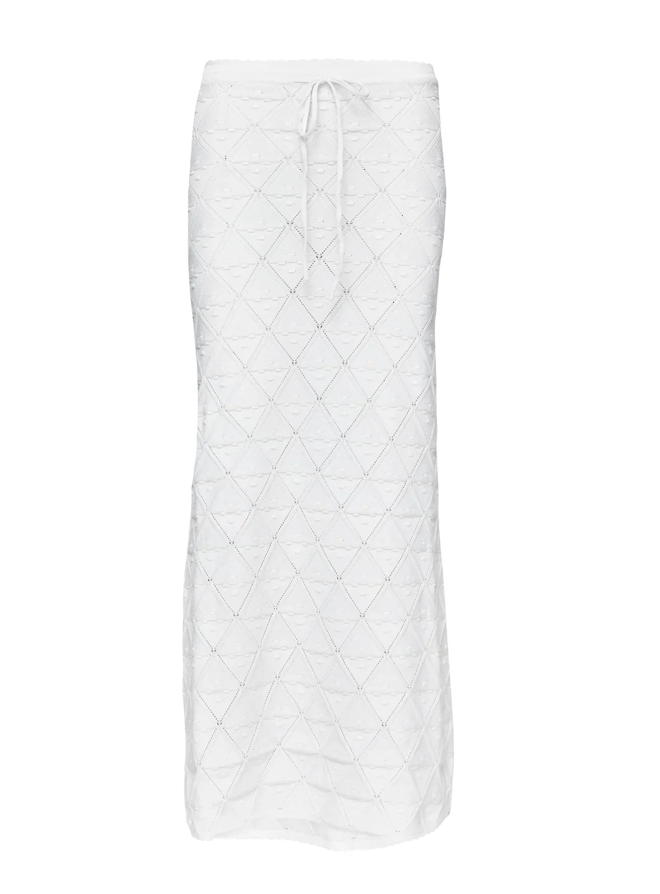 Giulia Knit Maxi Skirt White