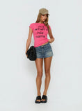 Whats His Name Graphic Top Hot Pink
