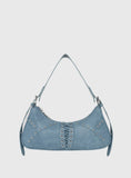 Langston Tie Up Detail Shoulder Bag Blue