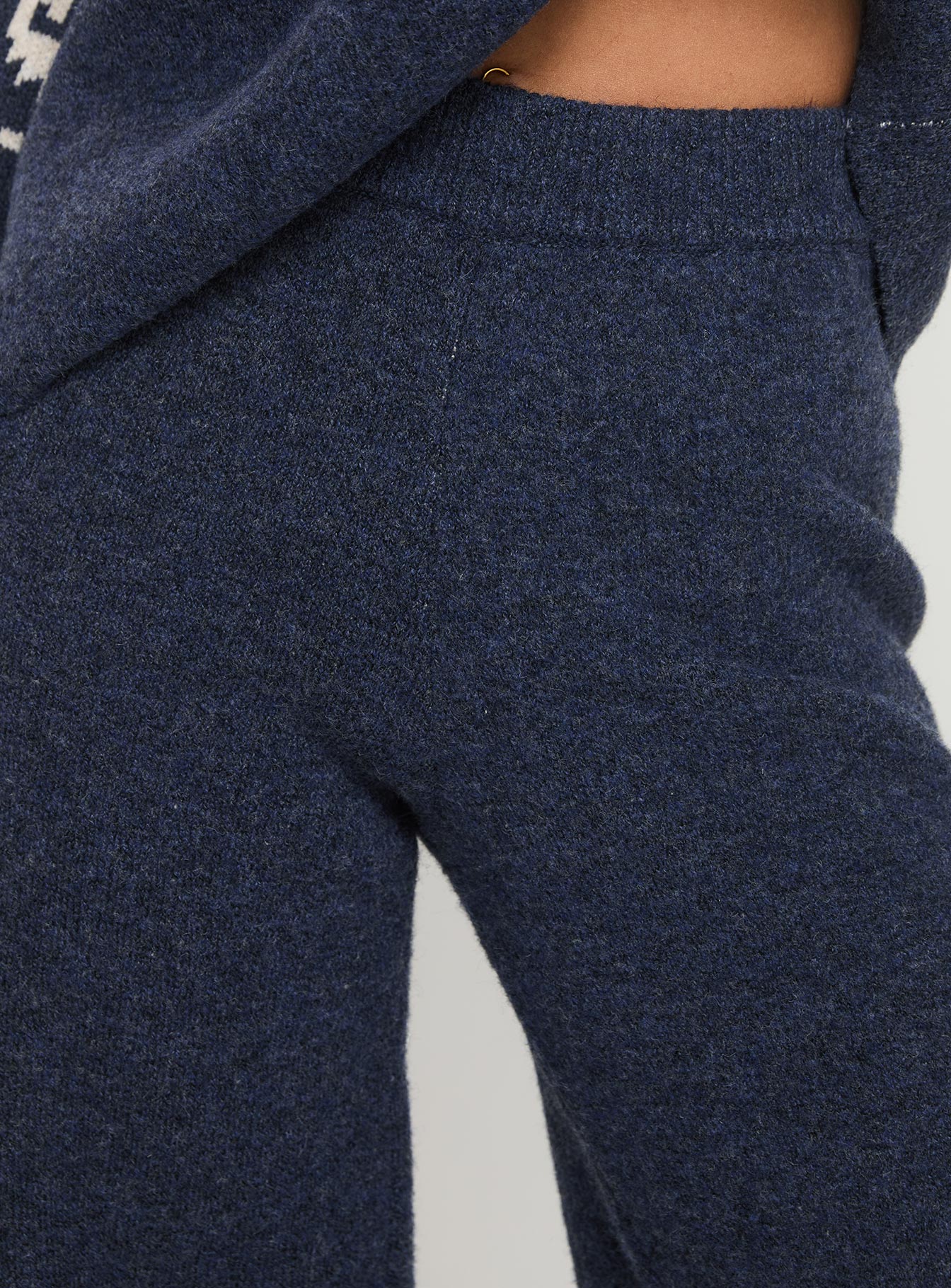 Alpine Knit Pants Navy Cream