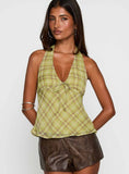 Amalthea Top Green Check