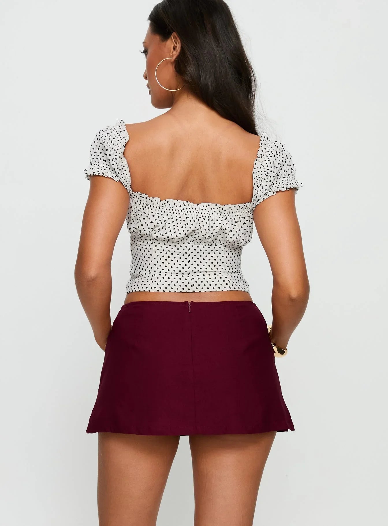 Cant Sleep Skort Burgundy