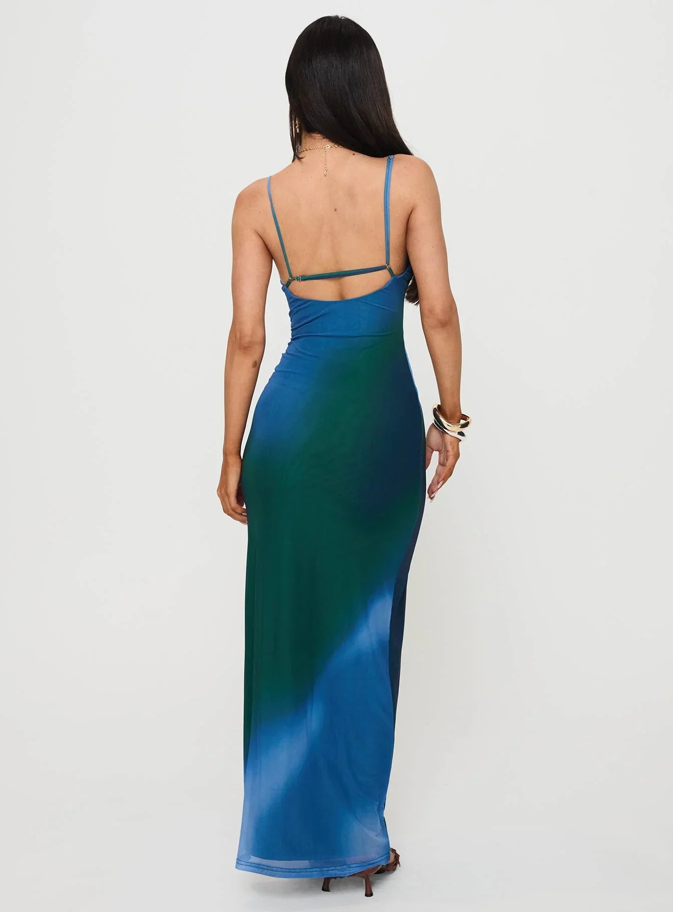 Amoret Maxi Dress Blue Green