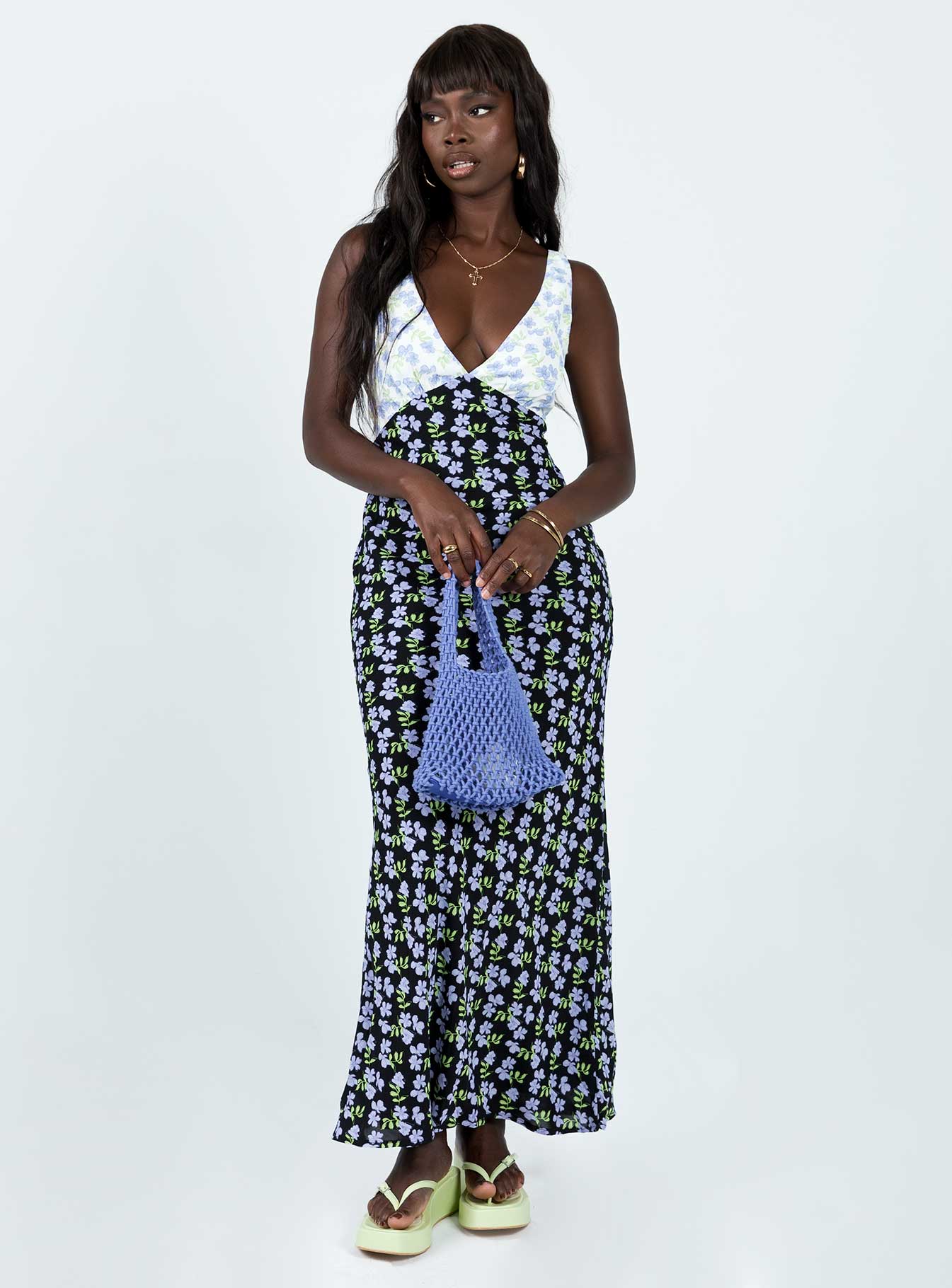 Nellie Maxi Dress Blue Multi