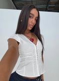 Indulgence Corset Top White
