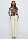 Maple Mid Rise Flare Jeans Ecru