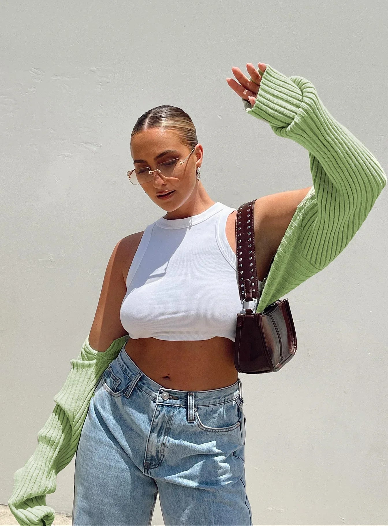 Aytan Bolero Sweater Green