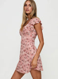 Aurianna Mini Dress Pink Floral