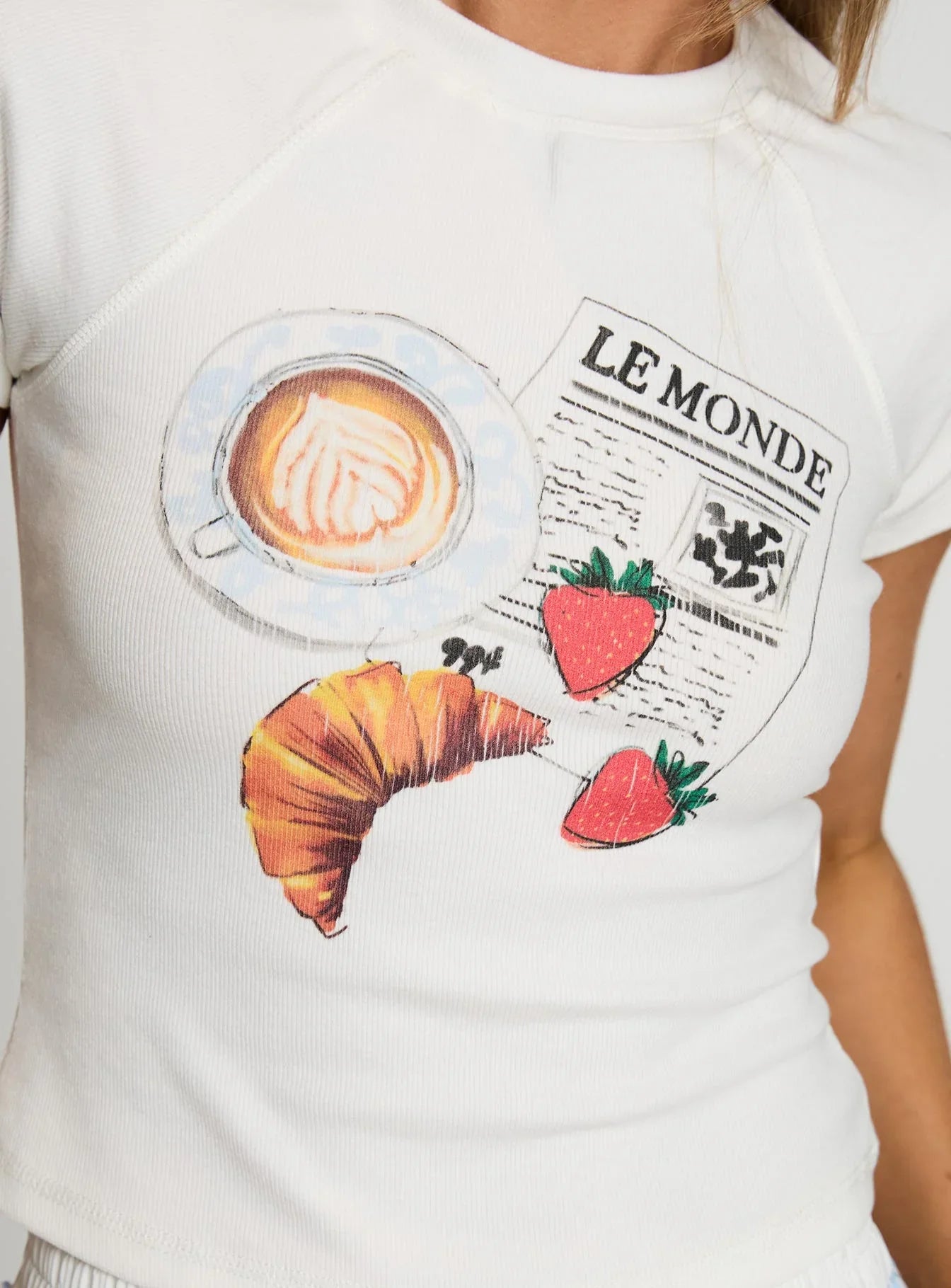 Breakfast Buffet Sleep Tee White