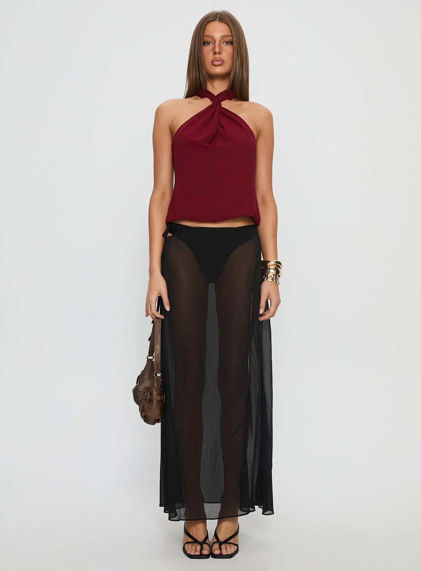 Adalynne Twist Front Top Red