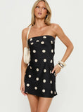 Phillipa Mini Dress Black White Polka Dot