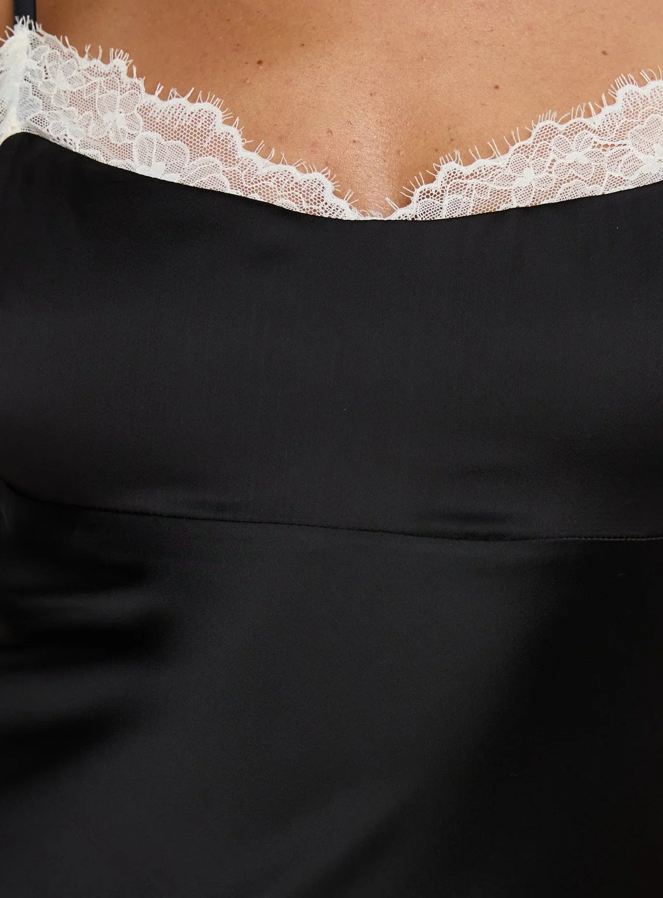 Serabelle Lace Mini Dress Black Cream