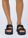 Ma Belle Sandals Contrast Stitch black