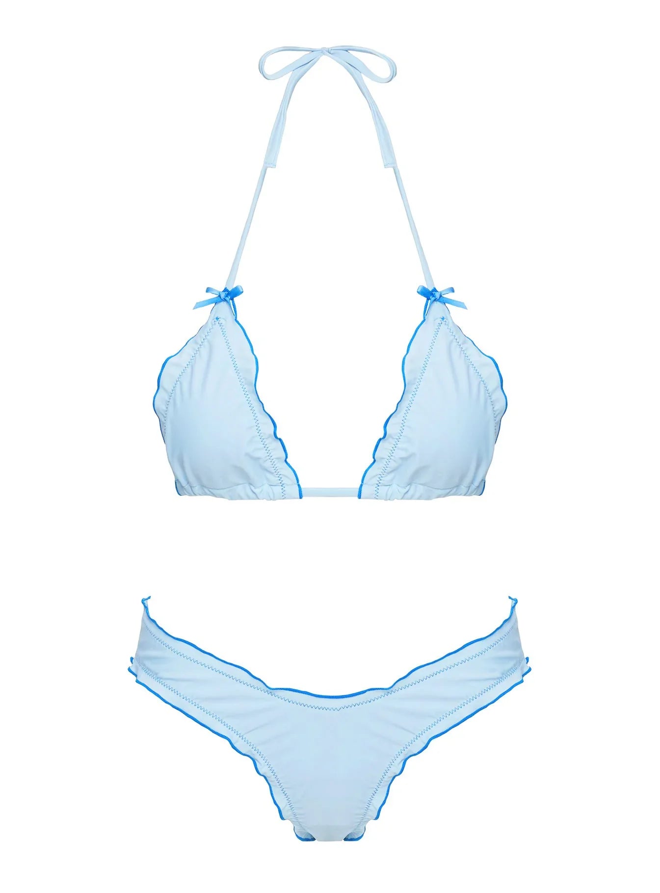 Kathrine Triangle Bikini Top Sky Blue