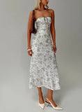 Vasiliki Maxi Dress White Green Floral