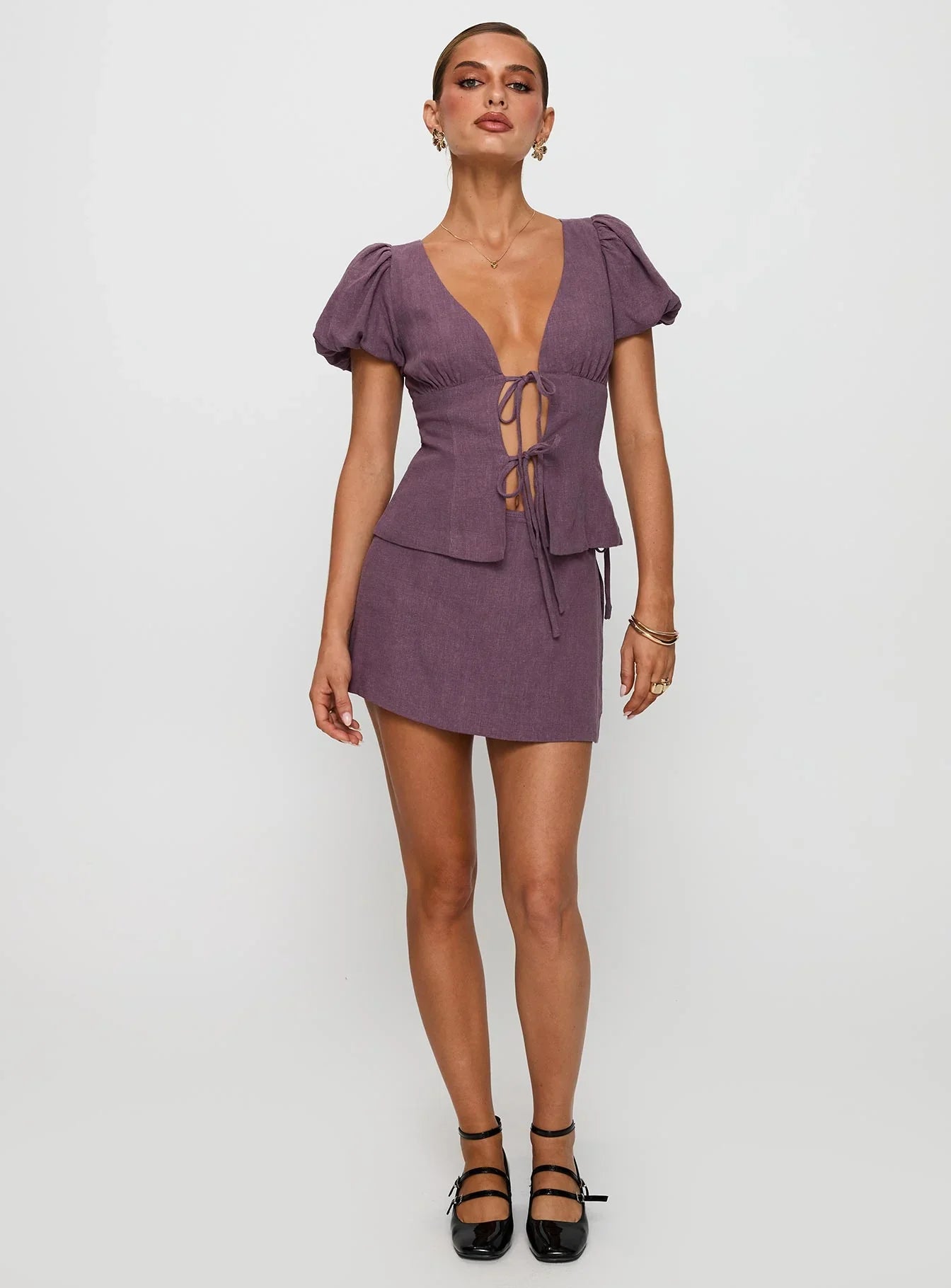 Wilhelmina Blouse Top Mauve