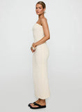 Cloud Strapless Boucle Maxi Dress Cream