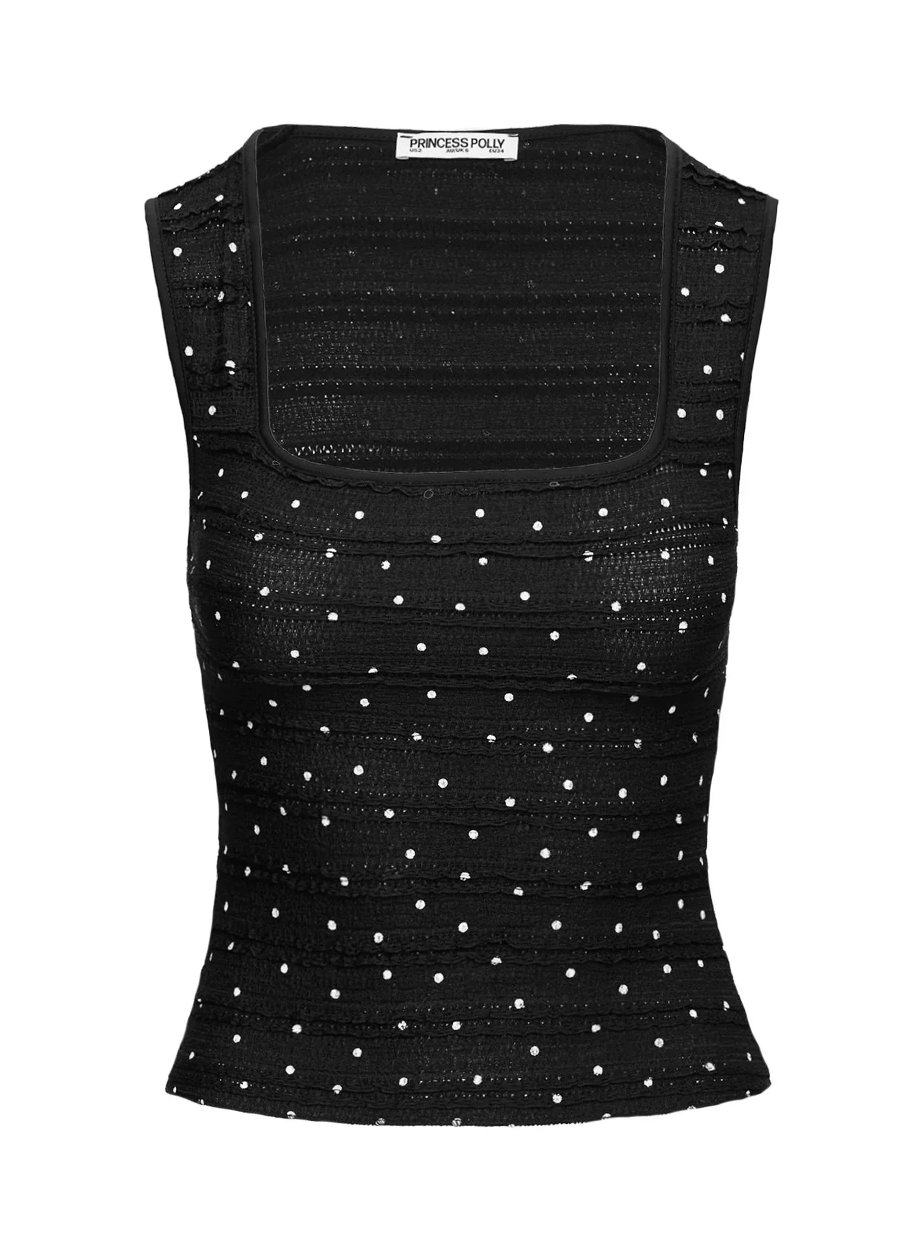 Moonie Ruched Top Black White